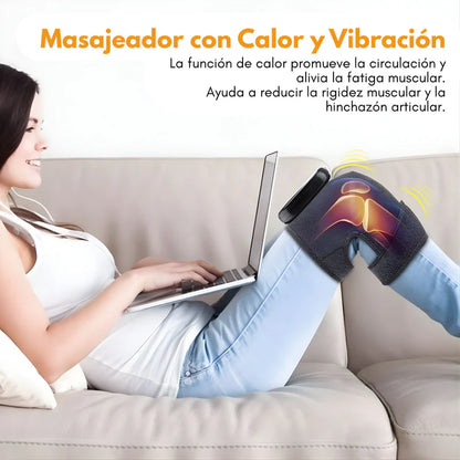 MASAJEADOR DE RODILLA  – Alivio térmico y vibración inteligente para tus articulaciones y músculos