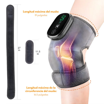 MASAJEADOR DE RODILLA  – Alivio térmico y vibración inteligente para tus articulaciones y músculos